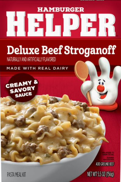 HAMBURGER HELPER 'Deluxe Beef Stroganoff' Pasta & Naturally Flavored Sauce Mix 156 gr